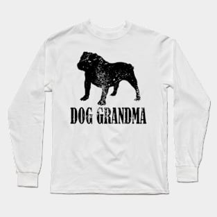 Bulldog Dog Grandma Long Sleeve T-Shirt